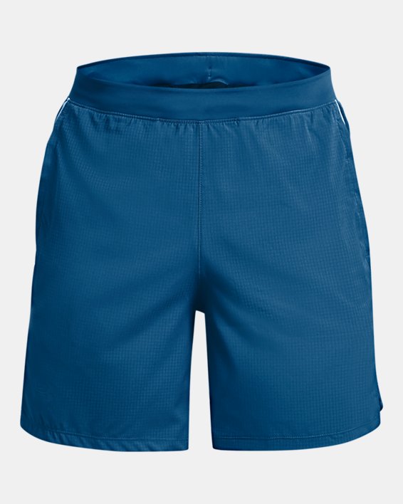 Men's UA Launch 7'' Graphic Shorts in Blue image number 6